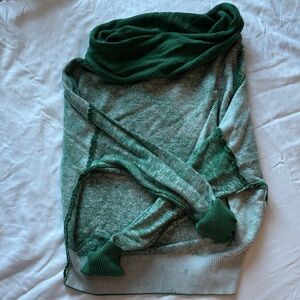Free People Green Cowl Neck Sweater
